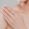 Bague aigue marine & zirconium – Azuréa – Apaisement et Sérénité Bague Pierre naturelle 17