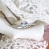 Bague aigue marine coeur Bague Pierre naturelle 19