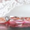 Bague aigue marine coeur Bague Pierre naturelle 21