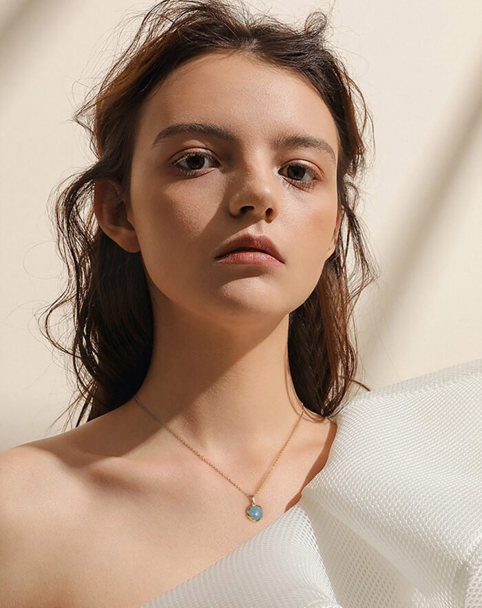 Collier aigue-marine or Collier pierre naturelle 10