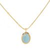 Collier aigue-marine or vintage Collier pierre naturelle 18