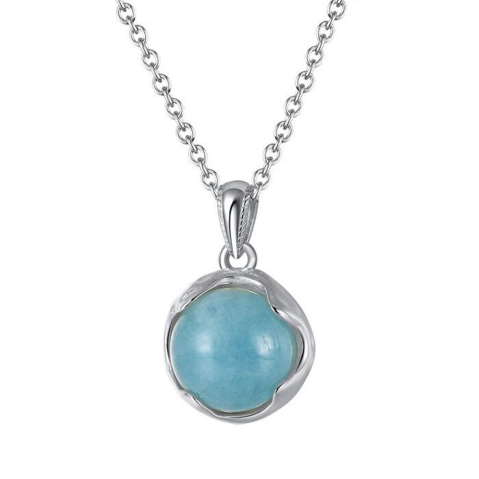Collier aigue-marine argent Collier pierre naturelle 11
