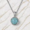 Collier aigue-marine argent Collier pierre naturelle 14