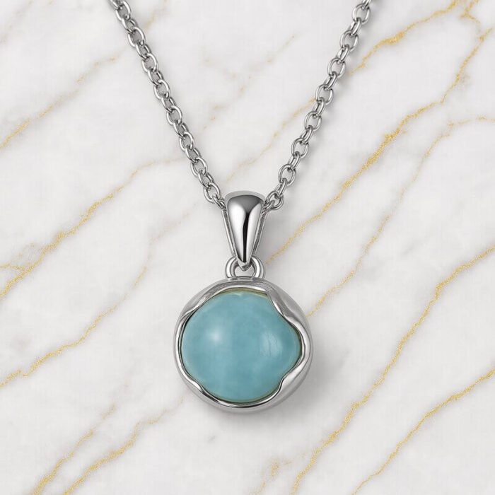 Collier aigue-marine argent Collier pierre naturelle 8