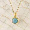 Collier aigue-marine or Collier pierre naturelle 14