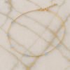 Collier aigue-marine or 14k Collier pierre naturelle 14