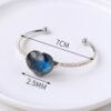 Bracelet Labradorite Cœur en Métal Argenté – Luminéa | Protection et Intuition Bracelet pierre naturelle 21