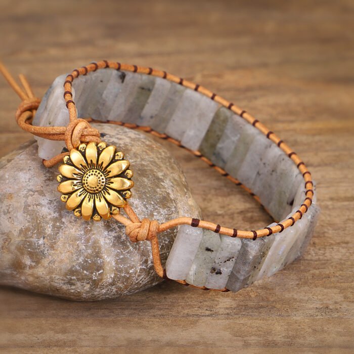 Bracelet Labradorite en Cuir – Luminis | Protection et Intuition Bracelet pierre naturelle 10