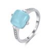 Bague Aigue Marine en Argent Doré – Harmonia | Apaisement et Sérénité Bague Pierre naturelle 16