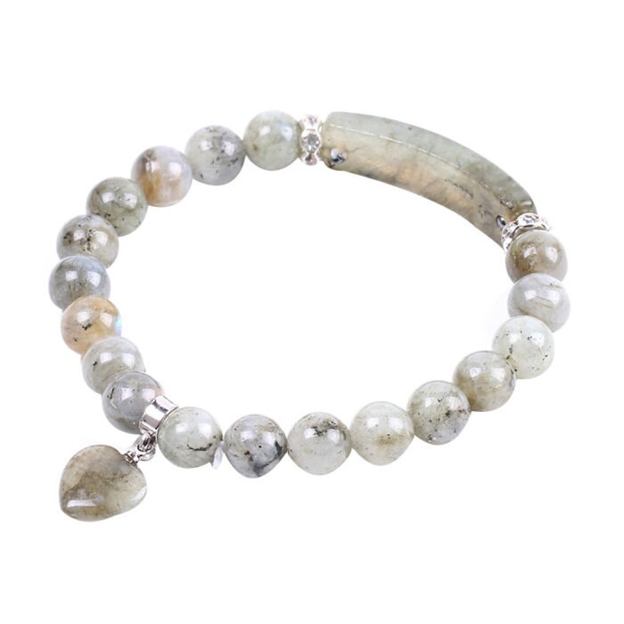 Bracelet Labradorite Cœur en Perles – Luminéa | Protection et Intuition Bracelet pierre naturelle 11