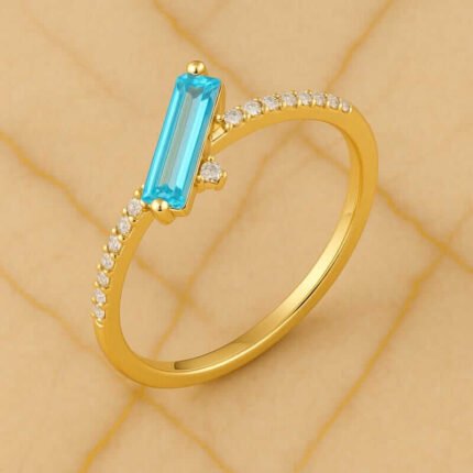 Bague aigue marine & zirconium – Azuréa – Apaisement et Sérénité Bague Pierre naturelle Bague aigue marine & zirconium – Azuréa – Apaisement et Sérénité Bague Pierre naturelle