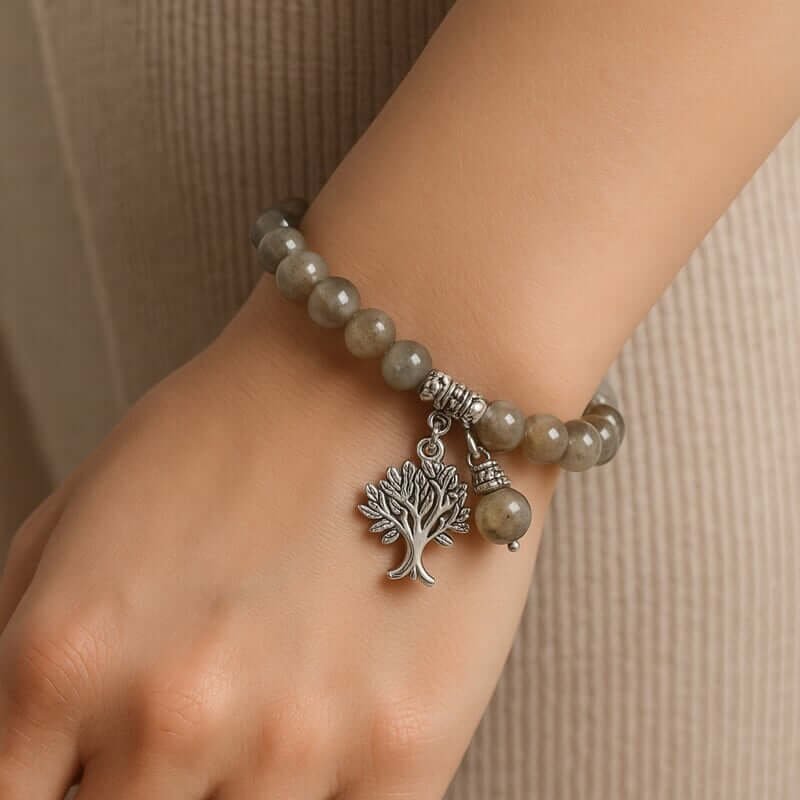 Bracelet Labradorite Arbre de vie – Lueur Céleste | Protection et Intuition Bracelet pierre naturelle 3