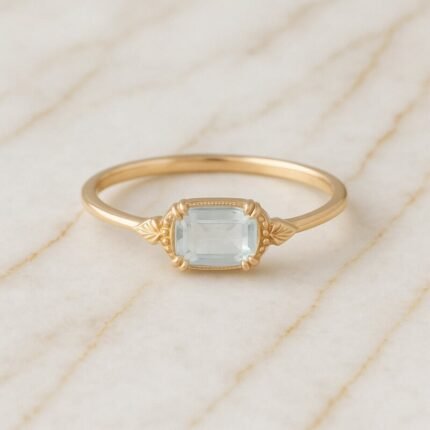 Bague Aigue Marine en Argent Sterling – Lueur Céleste | Apaisement émotionnel Bague Pierre naturelle Bague Aigue Marine en Argent Sterling – Lueur Céleste | Apaisement émotionnel Bague Pierre naturelle