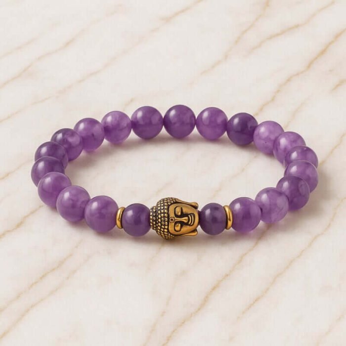 Bracelet Améthyste en Perles Naturelles – Nirvana | Apaisement et Sérénité Bracelet pierre naturelle 8