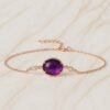 Bracelet Améthyste en Or Rose – Harmonia | Apaisement et Sérénité Bracelet pierre naturelle 12