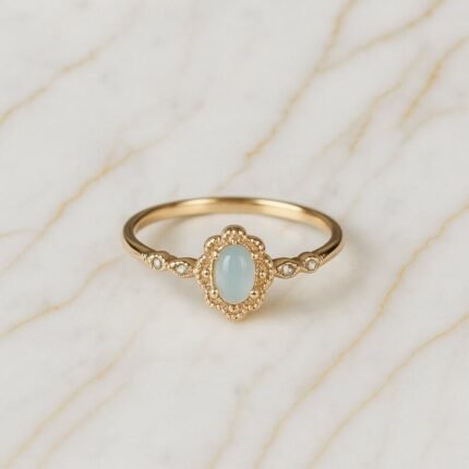 Bague Aigue Marine en Argent Doré – Floréa | Apaisement et Sérénité Bague Pierre naturelle Bague Aigue Marine en Argent Doré – Floréa | Apaisement et Sérénité Bague Pierre naturelle